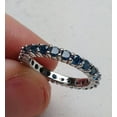 thumbnail image 2 of Pompeii 1 1/2ct Blue Diamond Eternity Ring 14K White Gold (Blue,SI2-I1), 2 of 3