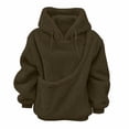 thumbnail image 4 of Gyujnb Women Double‑Sided Fleece Pet Carrier Hoodie, Loose Fit Kangaroo Pouch Hooded Sweatshirt for Carrying Small Cats Dogs,Bronze, 4 of 6