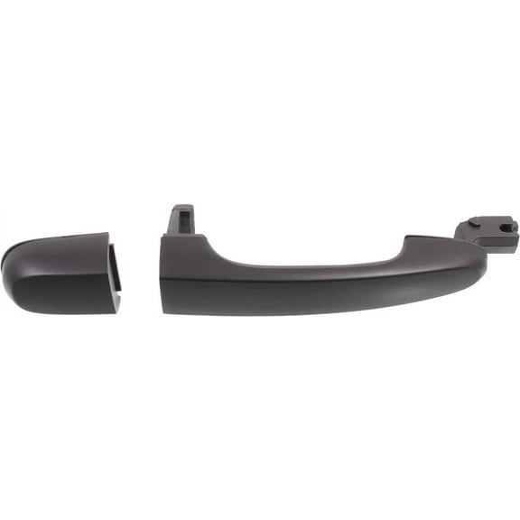 Exterior Door Handle Compatible with 2005-2010 Kia Sportage Rear, Passenger Side Smooth Black With Cap