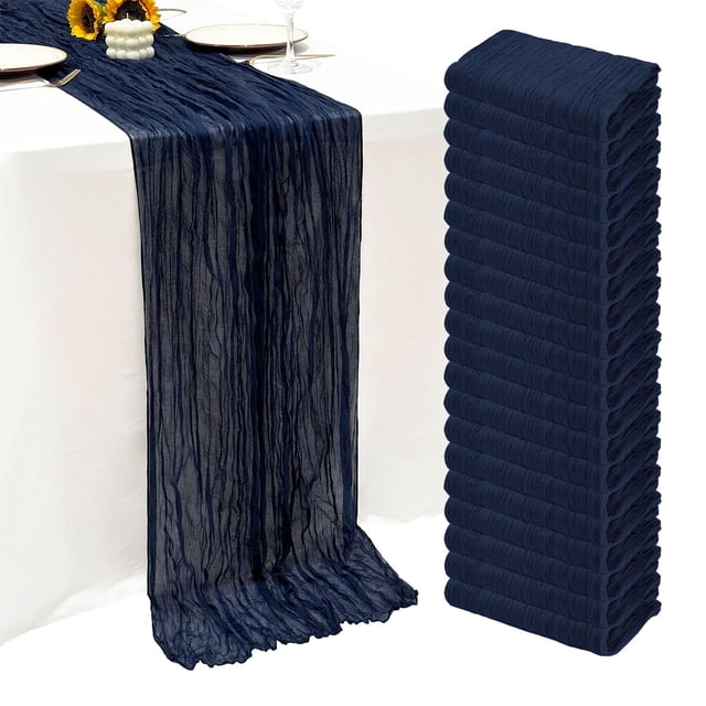 Tapete de mesa Seveups, color azul marino, 55 x 300 cm, paquete de 20