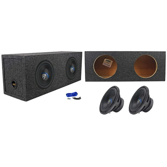 (2) Rockville K5 W10K5S4 10" 1200 Watt Car Subwoofers Sealed Sub Box Enclosure