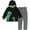 Black/gray, variant on Minecraft Creeper Little Boys Fleece Hoodie and Pants Outfit Set Little Kid to Big Kid