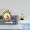 thumbnail image 2 of Marco de fotos redondo, antiguo, de resina, estilo vintage, decorativo, con escultura de fuego, estatua de arte abstracto para oficinas, salas de esta, 2 of 8