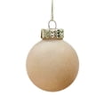thumbnail image 4 of Christmas Tree Ornaments Set 24 Pcs Flocked Plastic Ball Decorations Brown 36 in Diameter With Metal Hook And Hanging Rope, 4 of 9