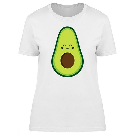 Cute And Happy Avodado T-Shirt Women -Image by Shutterstock, Female Medium