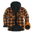 thumbnail image 5 of LTTVQM Hooded Flannel Shirt for Men Casual Button Down Plaid Shirt Jaket Fashion Cotton Long Sleeve Hoodie with Pocket Orange S, 5 of 5
