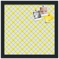 thumbnail image 2 of PinPix 14x14 Custom Cork Bulletin Board Argyle Bright Yellow Poster Board Has a Fabric Style Canvas Finish, Framed in Argyle Bright Yellow, by ArtToFrames (PinPix-647), 2 of 6