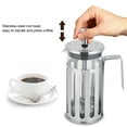 thumbnail image 1 of Coffee Maker, 304 Stainless Steel Lid Press Head Stainless Steel Handle Glass French Press Filter Coffee Pot Coffee Pot, for Coffee at Home Making Tea, 1 of 8