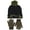 Black - Camo, variant on Polar Wear Boy's Digi-Camouflage Hat & Gloves Set in 2 Rugged Designs