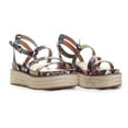 thumbnail image 4 of Vince Camuto Aevie Snake Print Leather Strappy Platform Espadrille Wedge Sandals (Multi Snake, 10), 4 of 5