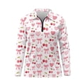 thumbnail image 3 of Uorisanigo Love Cherries Womens Golf Shirt with Zipper Stylish Relaxed Women's Long Sleeve Athletic Shirts Quick Dry Comfortable Long Sleeve Workout Tops, 3 of 7