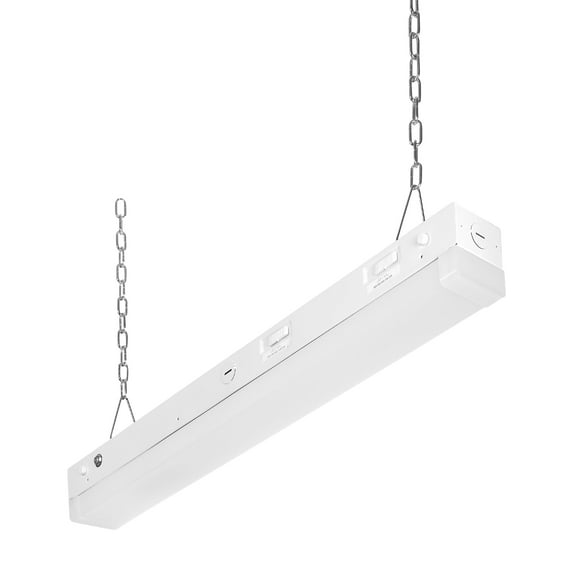 Maxxima 2 ft. LED Linear Strip Light Fixture with Emergency Battery Backup, Selectable Color Temperature / Wattage, up to 2700 Lumens
