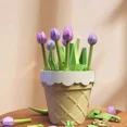 thumbnail image 3 of Blocks SEMBO 611059 Tulip Potted Plant Flower Set Compatible Building Block Flower Series Spot dent Education Handmade Toys R230817, 3 of 7
