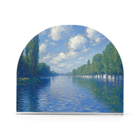 Yayeee Napkin Holder for Table Kitchen Paper Tissue Organization, Blue Sky and River