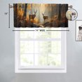 thumbnail image 4 of Fall Deer Forest Rod Pocket Thermal Insulated Curtain Valance Wildlife Animal Elk Rustic Cabin Moose Camping Window Treatment Valance Curtains for Bathroom 54 by 18 in, 1 Panel, 4 of 6