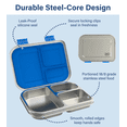 thumbnail image 4 of Inu, Stainless Steel Bento Lunch Box, 3 Compartments, Leak-Proof, Pink, 4 of 9