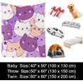 thumbnail image 5 of Cat Gifts Blanket Twin - Cat Pattern Blanket Cute Cat Blanket Cat Blanket Unique Gifts Cat Blanket for Cat Lovers Cozy Cat Decor Blanket for Couch Sofa Bed, 60" X 80", 5 of 5