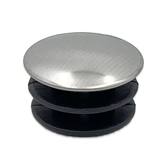 Flyshop 4 PCS Stainless Steel Surface Round Chair Leg Glide Plastic Tube Insert Black Pipe Tubing End Cap (1", 25 mm)