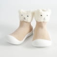thumbnail image 3 of Dpytoraw Winter Baby Booties Long Tube Thickened Cute Cartoon Bear Pattern Non Slip Sole Infant Toddler Walking Shoes Soft Socks Soft Sole Infant Shoes Size 4, 3 of 4