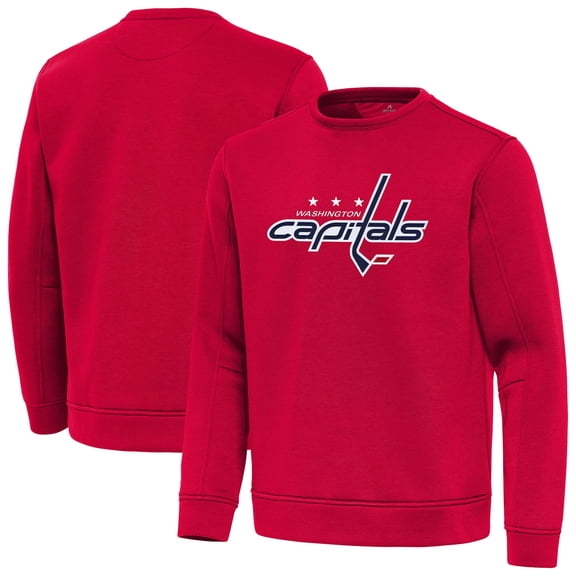 Men's Antigua Red Washington Capitals Relevant Lightweight Pullover Sweatshirt