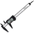 thumbnail image 1 of Pantalla digital electrónica Calibrador a vernier 0-150 mm Calibrador de plástico Herramienta de medición Diámetro interior y exterior 1 pieza Baoji negro En Vedette, 1 of 1
