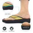 thumbnail image 2 of Aerosoft - Glitter Thong Beach Wear - Summer Arch Support Flip Flops for Women, 2 of 6