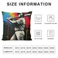 thumbnail image 5 of Shangniulu Black Baseball Styles Square Throw Pillow Covers, Cool Sports Style Pillowcase with Zipper, Cushion Covers with Baseball Man Pattern Printed for Sofa Couch Chair, 5 of 5