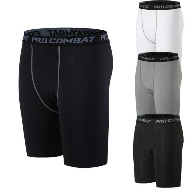 LYMAYTER Male Compression Shorts Solid Color Workout Short Yoga Leggings Shorts High Elasticity Sweatpants S-3XL