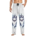 thumbnail image 3 of JSTEL Funny Shark Watercolor Men's Sleepwear Mens Pajama Pants Bottoms with Pockets, S, 3 of 6