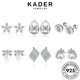 thumbnail image 2 of KADER Jewelry Moissanite Mujeres Diamante Original Plata Perla 925 Pendientes De Tuerca M021, 2 of 4