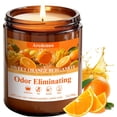 thumbnail image 2 of YILOSF-Sweet Orange Bergamot Odor Eliminating Candles | Eliminates 95% of Pet, Smoke & Bathroom Odors \u2013 7oz Hand Poured Non-Toxic Soy Candle - Air Freshing Scented Candle Gifts for Positive & Re, 2 of 4