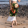 thumbnail image 6 of Peach Stylish Chiffon Summer Dresses for Women - Beach Attire, 6 of 6