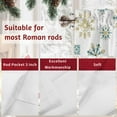 thumbnail image 7 of Christmas Snowflakes Valances for Windows, 54 x 18in, Letters Green Gold Winter Xmas Rod Pocket Kitchen Valance Curtain Light Filtering Window Treatments for Living Room Bedroom, 1 Panel, 7 of 7