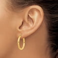 thumbnail image 3 of Primal Gold 14 Karat Yellow Gold 3mm Round Hoop Earrings, 3 of 4