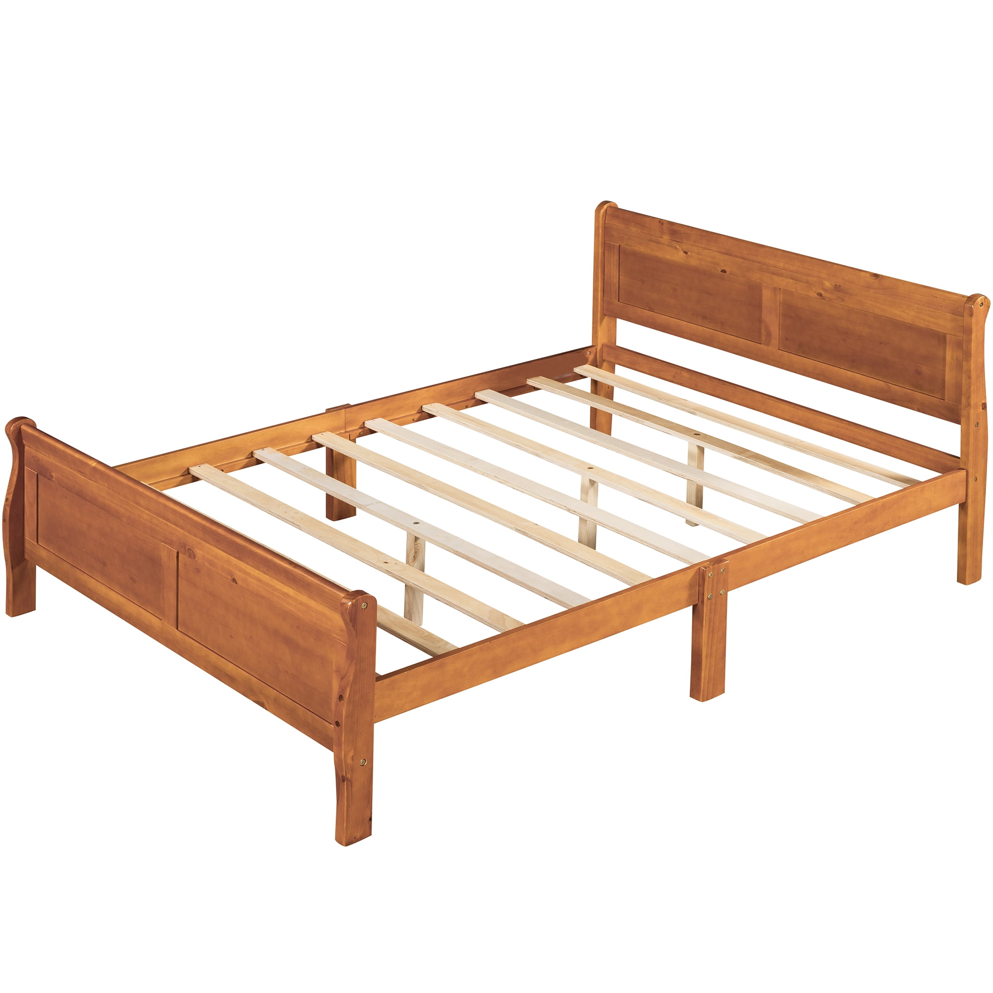 Holaki Full Size Wood Bed with Headboard for Kids, Espreeso