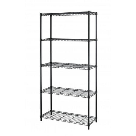 5-Shelf Steel Wire Tier Layer Shelving 72"x36"x14" Storage Rack