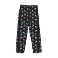thumbnail image 3 of Lsque purple cyan brown Skull Print Men's Pajama Pants, Lounge Pant - Comfortable Home Wear,Elastic Waistband, Stylish Design-Small, 3 of 9
