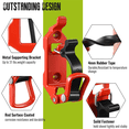 thumbnail image 3 of Shovel Mount for Roof Rack, Metal Rubber , Wall Mounting Brackets, Quick Release Holder Mount Kit(4 Pcs) Red, 3 of 5