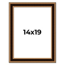 14x19 Frame Gold Brown Plein Air Vintage Solid Wood Picture Frame | 1.75 Inches Moulding Width |