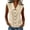 Khaki#women's cotton tank top, variant on Lcziwo Women's Button Down Tank Tops Sleeveless Lapel Doll Collar Solid Tanks Casual Summer Loose Dressy Blouses Pink,XXXL
