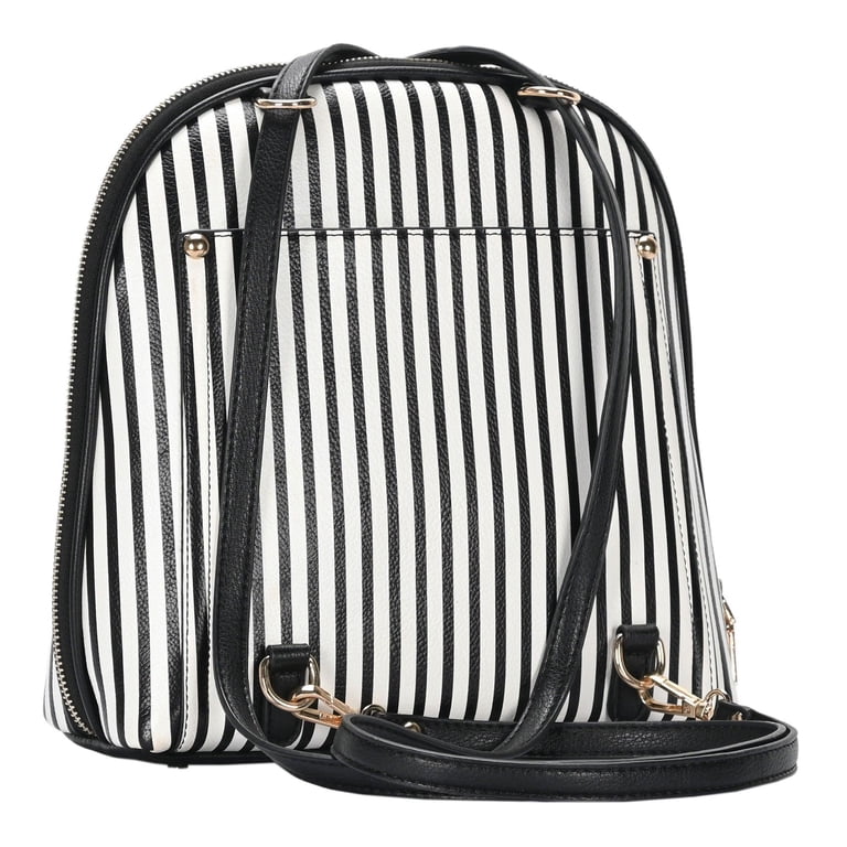Miztique The Daisy Convertible Backpack Purse in a striped pattern Convertible Cork Backpack Purse for Women | Miztique – MMS  main image 3