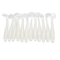 thumbnail image 1 of 12Pcs Soft Bait Lure 70mm 2.9g Paddle Tail Soft Bait Set Aritificial Swimbaits for Saltwater FreshwaterPearl White, 1 of 14