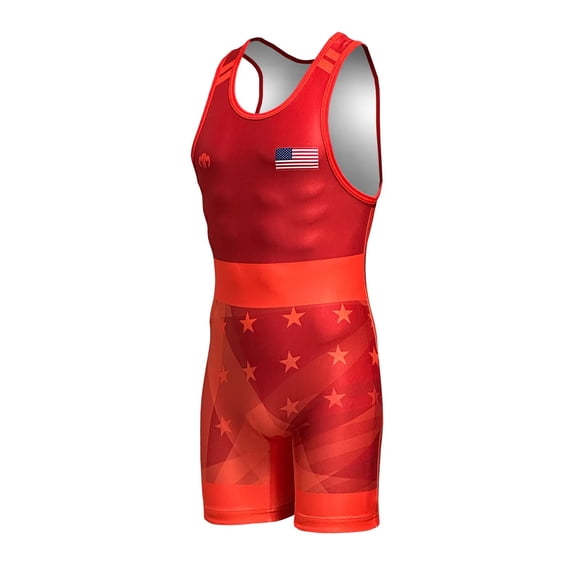 Singlete de Lucha Matman The Spangled Rojo Talla Extra Grande