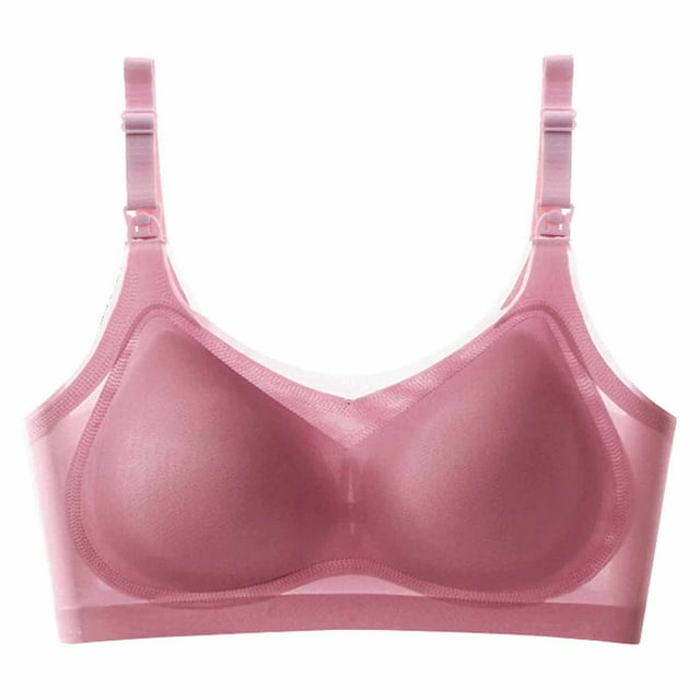 Penkiiy Womens Adhesive Bras Women's Silicone Invisible Bra Reusable Chest Sticker Lifting Chest Anti-Bulging Pink Bras
