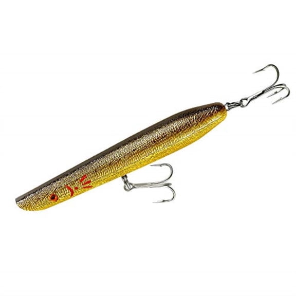 Cotton Cordell Pencil Popper Fishing Lure Hard bait Gold Black Back 6 in 1 oz