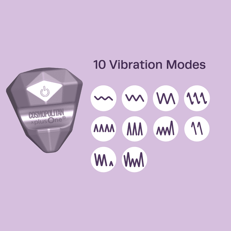 Cosmopolitan X plusOne Girls' Best Gem Vibrator with Magnetic Charging and Storage Bag, Lavender