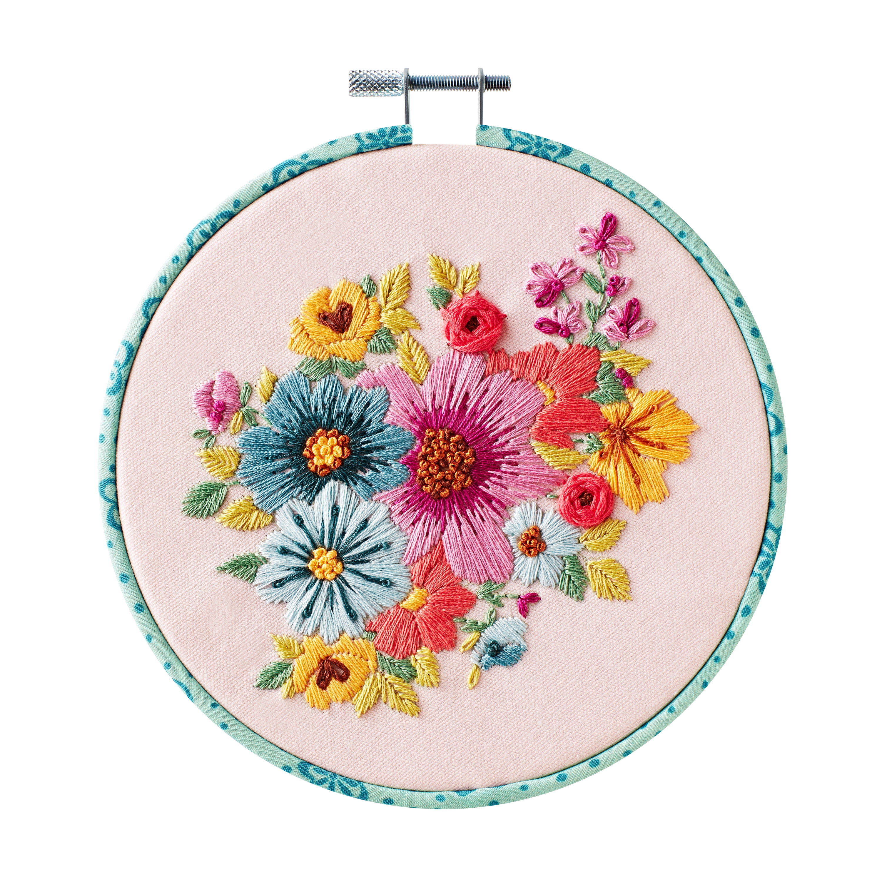 1 Set Embroidery Starter Kit Flower Pattern Easy to Handle Elegant Floral  Cross