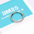 thumbnail image 5 of Rose Gold Brilliant Sparkle Gems Lined Clicker Hoop Ring, 5 of 5