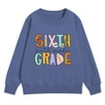 thumbnail image 4 of Mercatoo First Grade Sweatshirts for Girls, Kids Oversized Graphic Letter Print Long Sleeve Crewneck Pullover School Shirt Tops, 4 of 7