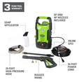 thumbnail image 3 of Hidrolavadora Greenworks de 1500 PSI y 1,2 GPM (vertical, de mano), certificada por PWMA, 3 of 5